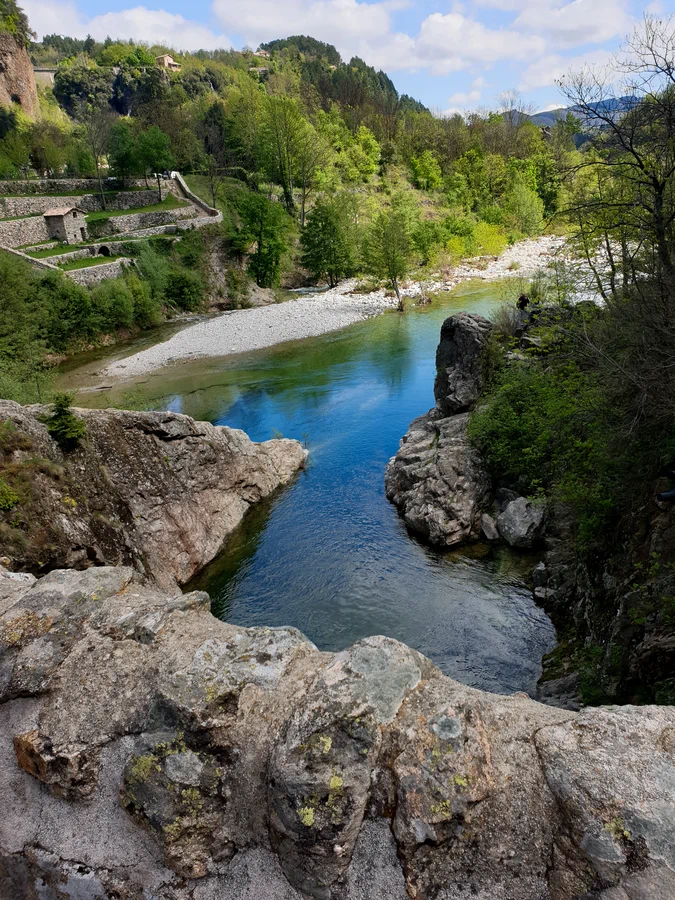 View from the Pont de Diable in Thueyts